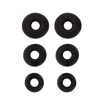Запасные силиконовые вкладыши 3 пары, S, M, XL (черные)
