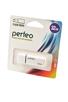 USB Flash накопитель Perfeo PF-C01G2W032 USB 32GB, белый