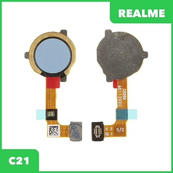 Сканер отпечатка пальца для Realme C21 (RMX3201) (голубой)
