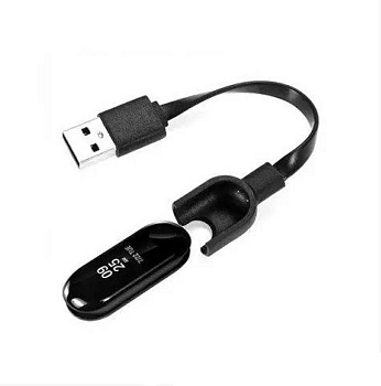 USB кабель для зарядки фитнес трекера Xiaomi Mi Band 3, черный