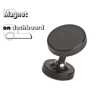 Автомобильный держатель Hoco CA36 Plus Dash Metal Magnetic In-Car Holder магнитный на панель, черный