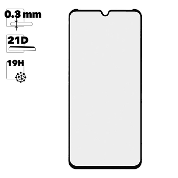 Защитное стекло для телефона Xiaomi Redmi 8 Full Curved Glass 21D 0, 3 мм (оранжевая подложка)