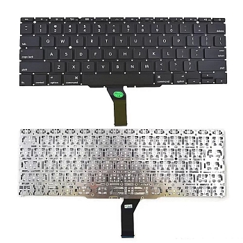Клавиатура для ноутбука Apple MacBook A1370, A1465, черная, плоский Enter