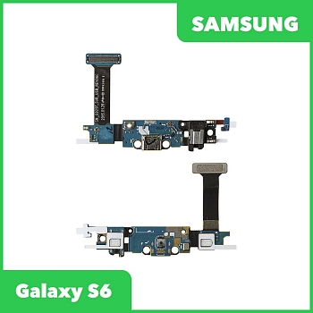 Системный разъем (разъем зарядки) для Samsung Galaxy S6 Edge (G925F) и разъем гарнитуры, микрофон, HOME