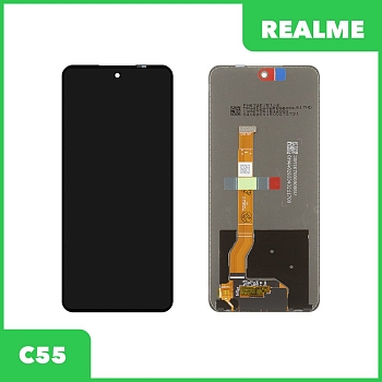 LCD дисплей для Realme C55 (RMX3710) с тачскрином (черный) 100% оригинал