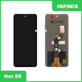 Дисплей (экран в сборе) для телефона Infinix Hot 20, 100% оригинал (черный)