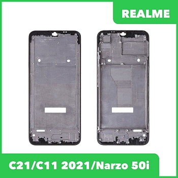 Рамка дисплея для Realme C21, C11 2021, Narzo 50i (черный)