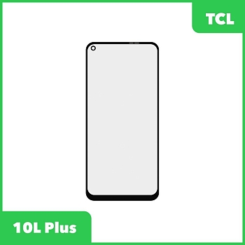 Стекло + OCA плёнка для переклейки TCL 10L Plus (черный)