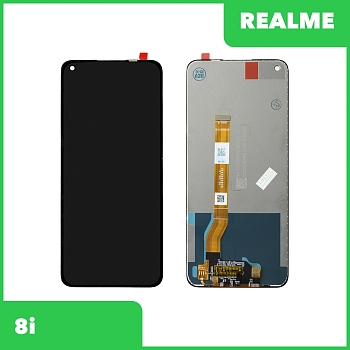 LCD дисплей для Realme 8i в сборе с тачскрином (черный)