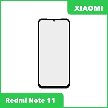 Стекло + OCA пленка для переклейки Xiaomi Redmi Note 11 (черный)