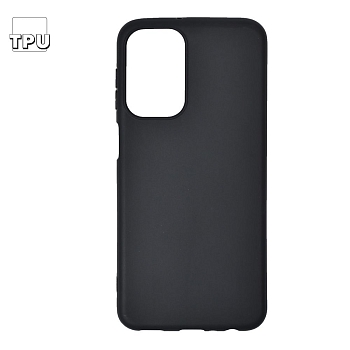 Силиконовый чехол "LP" для Samsung Galaxy A23 (A235F) TPU, черный, непрозрачный, (европакет)