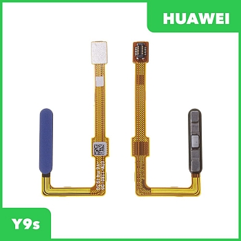 Шлейф для Huawei Y9s (STK-L21) сканер отпечатка пальцев (синий)