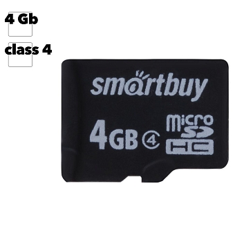 Карта памяти SmartBuy MicroSD 4GB (без адаптеров)