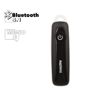 Bluetooth гарнитура вставная Remax RB-T7 моно, черная