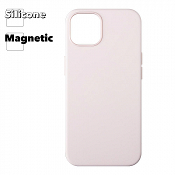 Силиконовый чехол для iPhone 13 "Silicone Case" with MagSafe (Chalk Pink)