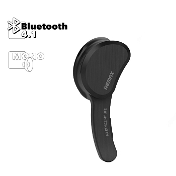 Bluetooth гарнитура вставная Remax RB-T10 моно, черная