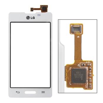 Сенсорное стекло (тачскрин) для LG Optimus L5 II E450, E460, белый