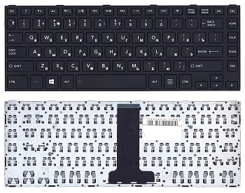 Клавиатура для ноутбука Toshiba Satellite C40-B, черная с рамкой