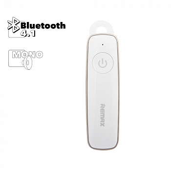 Bluetooth гарнитура вставная Remax RB-T7 моно, белая