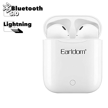 TWS Bluetooth гарнитура Earldom Wireless Earbuds ET-BH17 с беспроводным зарядным боксом, белые